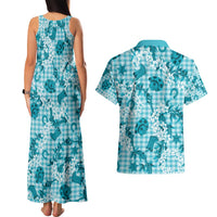 Mokihana Maile Ilima Leis Paniolo Palaka Couples Matching Tank Maxi Dress and Hawaiian Shirt Hawaiian Polu Opa Spirit - Polynesian Pride