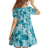 Mokihana Maile Ilima Leis Paniolo Palaka Family Matching Long Sleeve Bodycon Dress and Hawaiian Shirt Hawaiian Polu Opa Spirit - Polynesian Pride