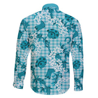 Mokihana Maile Ilima Leis Paniolo Palaka Family Matching Long Sleeve Bodycon Dress and Hawaiian Shirt Hawaiian Polu Opa Spirit LT9 - Polynesian Pride