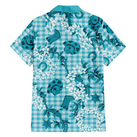 Mokihana Maile Ilima Leis Paniolo Palaka Family Matching Off Shoulder Maxi Dress and Hawaiian Shirt Hawaiian Polu Opa Spirit LT9 - Polynesian Pride