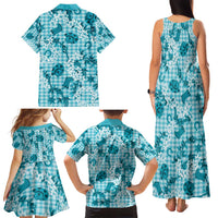 Mokihana Maile Ilima Leis Paniolo Palaka Family Matching Tank Maxi Dress and Hawaiian Shirt Hawaiian Polu Opa Spirit LT9 - Polynesian Pride
