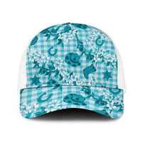 Mokihana Maile Ilima Leis Paniolo Palaka Mesh Trucker Cap Hawaiian Polu Opa Spirit - Polynesian Pride