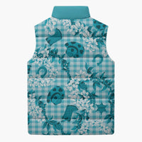 Mokihana Maile Ilima Leis Paniolo Palaka Sleeveless Puffer Jacket Hawaiian Polu Opa Spirit - Polynesian Pride