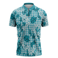 Mokihana Maile Ilima Leis Paniolo Palaka Zipper Polo Shirt Hawaiian Polu Opa Spirit - Polynesian Pride