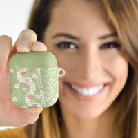 Leaf Green Hawaii Anthurium Plumeria Lei AirPods Case