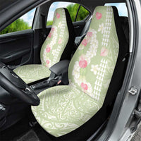 Leaf Green Hawaii Anthurium Plumeria Lei Car Seat Cover