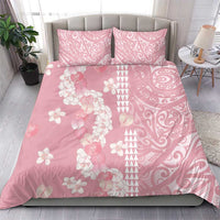 Soft Pink Hawaii Anthurium Plumeria Lei Bedding Set LT9 - Polynesian Pride