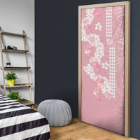 Soft Pink Hawaii Anthurium Plumeria Lei Door Cover