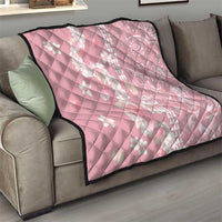 Soft Pink Hawaii Anthurium Plumeria Lei Quilt LT9 - Polynesian Pride