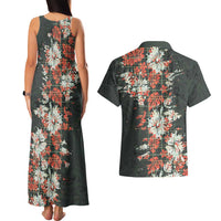 Hawaii Tartan With Hibiscus Couples Matching Tank Maxi Dress and Hawaiian Shirt Polynesian Pattern Vintage LT9 - Polynesian Pride