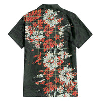Hawaii Tartan With Hibiscus Family Matching Long Sleeve Bodycon Dress and Hawaiian Shirt Polynesian Pattern Vintage