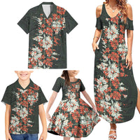 Hawaii Tartan With Hibiscus Family Matching Summer Maxi Dress and Hawaiian Shirt Polynesian Pattern Vintage LT9 - Polynesian Pride