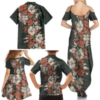Hawaii Tartan With Hibiscus Family Matching Summer Maxi Dress and Hawaiian Shirt Polynesian Pattern Vintage LT9 - Polynesian Pride