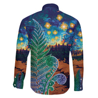 Personalised New Zealand Matariki Art Star Family Matching Puletasi and Hawaiian Shirt Koru Fern Night Starry Sky LT9 - Polynesian Pride