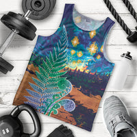Personalised New Zealand Matariki Art Star Men Tank Top Koru Fern Night Starry Sky LT9 - Polynesian Pride