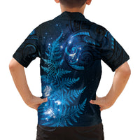 New Zealand Matariki Family Matching Tank Maxi Dress and Hawaiian Shirt Blue Milky Way Stars Night Sky LT9 - Polynesian Pride