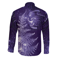 New Zealand Matariki Family Matching Summer Maxi Dress and Hawaiian Shirt Purple Milky Way Stars Night Sky LT9 - Polynesian Pride