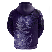 New Zealand Matariki Hoodie Purple Milky Way Stars Night Sky LT9 - Polynesian Pride