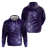 New Zealand Matariki Hoodie Purple Milky Way Stars Night Sky LT9 - Polynesian Pride