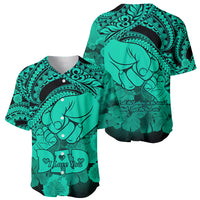 Polynesian Pride Happy Father Day Baseball Jersey I Love You Dad - Polynesian Tribal Green LT9 - Polynesian Pride