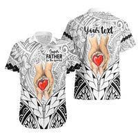 Personalised Polynesian Father's Day Gift For Dad Hawaiian Shirt Super Father In The World - Black Polynesian Pattern LT9 - Polynesian Pride