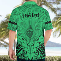Personalised Polynesian Father's Day Gift For Dad Hawaiian Shirt Super Father In The World - Green Polynesian Pattern LT9 - Polynesian Pride