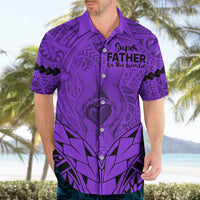 Polynesian Father's Day Gift For Dad Hawaiian Shirt Super Father In The World - Purple Polynesian Pattern LT9 - Polynesian Pride