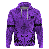 Polynesian Fathers Day Gift For Dad Hoodie Super Father In The World Purple Polynesian Pattern LT9 Purple - Polynesian Pride