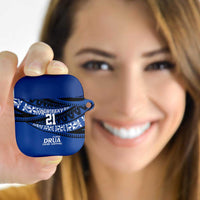 Fiji Rugby Pacific Custom AirPods Case Pasifika Tapa Pattern LT9 Blue - Polynesian Pride