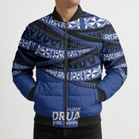 Fiji Rugby Pacific Custom Bomber Puffer Jacket Pasifika Tapa Pattern - Polynesian Pride