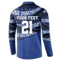 Fiji Rugby Pacific Custom Button Sweatshirt Pasifika Tapa Pattern