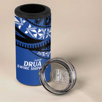 Fiji Rugby Pacific Custom 4 in 1 Can Cooler Tumbler Pasifika Tapa Pattern LT9 - Polynesian Pride