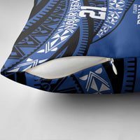 Fiji Rugby Pacific Custom Pillow Cover Pasifika Tapa Pattern - Polynesian Pride