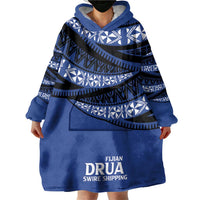 Fiji Rugby Pacific Custom Wearable Blanket Hoodie Pasifika Tapa Pattern LT9 - Polynesian Pride