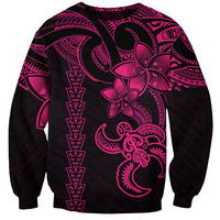 Hawaiian Tribal Sweatshirt Polynesian Kakau Turtle - Pink LT9 Unisex Pink - Polynesian Pride