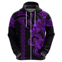 Hawaiian Tribal Hoodie Polynesian Kakau Turtle Purple LT9 - Polynesian Pride