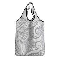 Lotu Tamaiti Samoa Siapo Grocery Bag White Sunday With Teuila Torch Ginger