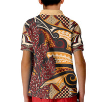 Vintage Samoa Siapo Kid Polo Shirt With Teuila Torch Ginger