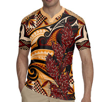 Vintage Samoa Siapo Rugby Jersey With Teuila Torch Ginger