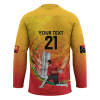 Custom Cricket PNG East Asia-Pacific Hockey Jersey Papua New Guinea Rise to Power - Polynesian Pride