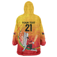 Custom Cricket PNG East Asia-Pacific Wearable Blanket Hoodie Papua New Guinea Rise to Power - Polynesian Pride