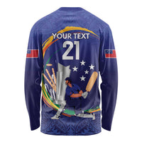 Custom Cricket Samoa East Asia-Pacific Long Sleeve Shirt Samoa Storming the Limits - Polynesian Pride