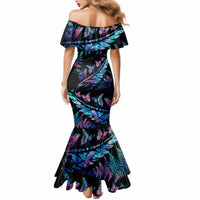 personalised-polynesia-ribbon-butterflies-mermaid-dress-silver-fern-breast-cancer-with-papua-shell-pattern