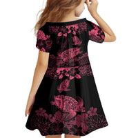 Personalised Polynesian Turtle Ribbon Family Matching Tank Maxi Dress and Hawaiian Shirt Think Pink Breast Cancer With Pacific Hibiscus LT9 - Polynesian Pride