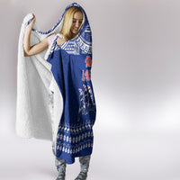 Toa Samoa Christmas Hooded Blanket Samoa Siva Tau Manuia Le Kerisimasi Blue Vibe LT9 - Polynesian Pride