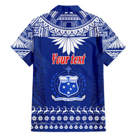Personalised Toa Samoa Christmas Family Matching Puletasi Dress and Hawaiian Shirt Samoa Siva Tau Manuia Le Kerisimasi Blue Vibe LT9 - Polynesian Pride