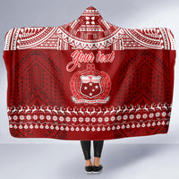 Personalised Toa Samoa Christmas Hooded Blanket Samoa Siva Tau Manuia Le Kerisimasi Red Vibe LT9 - Polynesian Pride