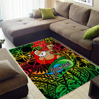 Personalised Vanuatu Joyeux Noel Area Rug Christmas Santas God Yumi LT9 - Polynesian Pride