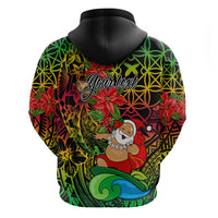 Personalised Vanuatu Joyeux Noel Hoodie Christmas Santas God Yumi LT9 - Polynesian Pride