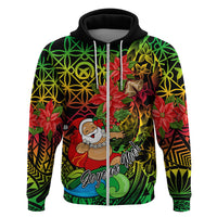 Personalised Vanuatu Joyeux Noel Hoodie Christmas Santas God Yumi LT9 - Polynesian Pride